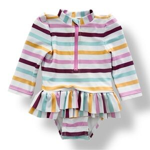 Cat & Jack | Long Sleeve Ruffle One Piece Suit (12 mos)
